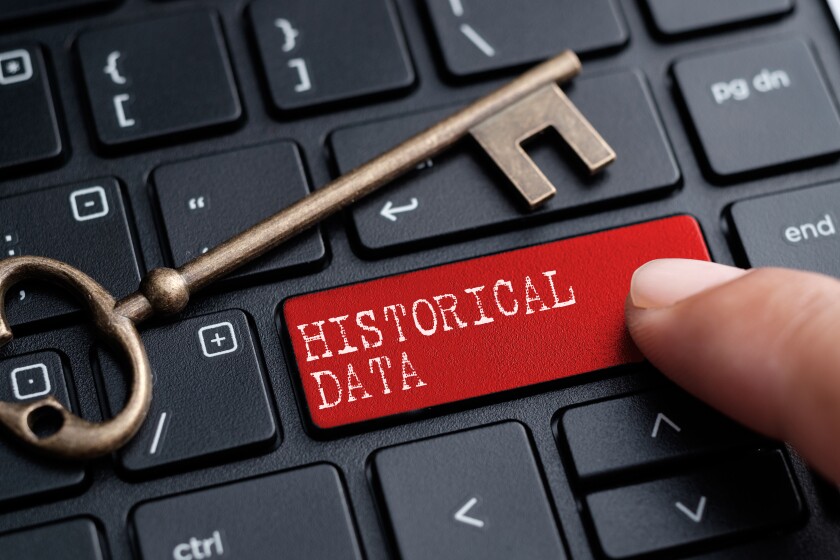 Closed,Up,Finger,On,Keyboard,With,Word,Historical,Data