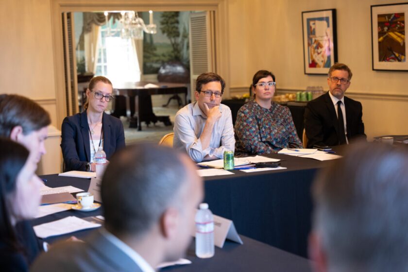 Washington Democratic Gov. Bob Ferguson, center, met with several statewide elected officials in June to discuss how federal funding cuts under discussion in Congress and by the Trump administration could impact the state. (Photo courtesy of Washington governor’s office)