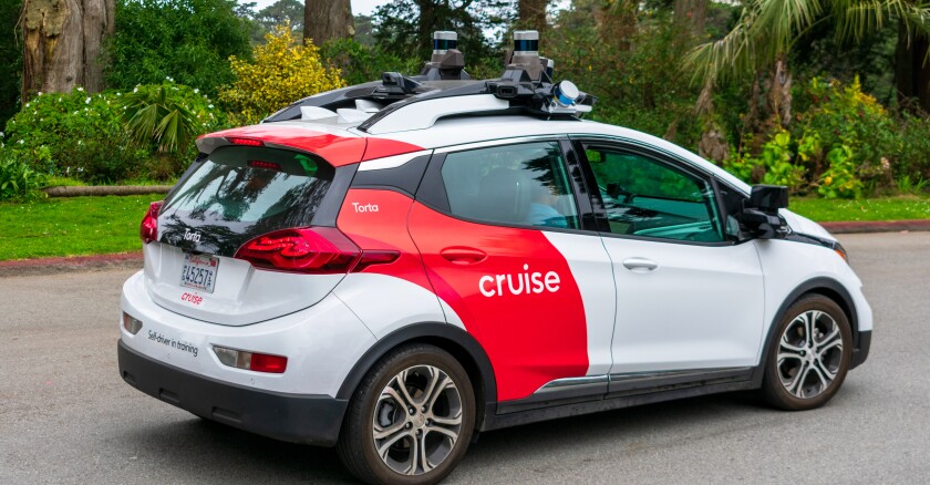 Self-driving,Chevrolet,Bolt,By,Cruise,Automation,Undergoing,Testing,In,San