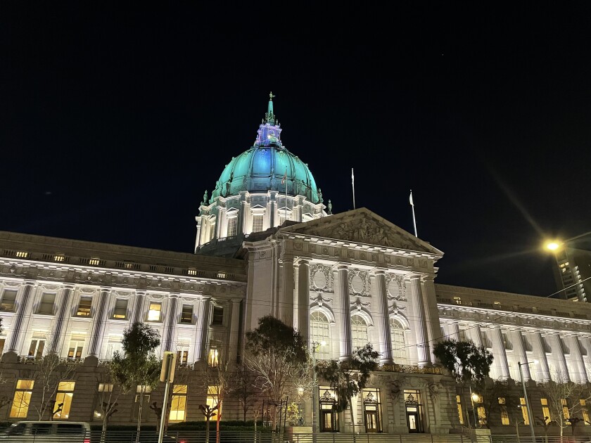 San Francisco City Hall at night