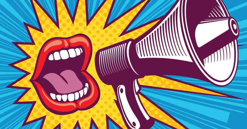 Mouth,With,Megaphone,Illustration