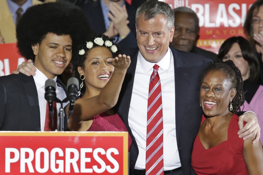 Dante de Blasio, Chiara de Blasio, Bill de Blasio, Chirlane McCray