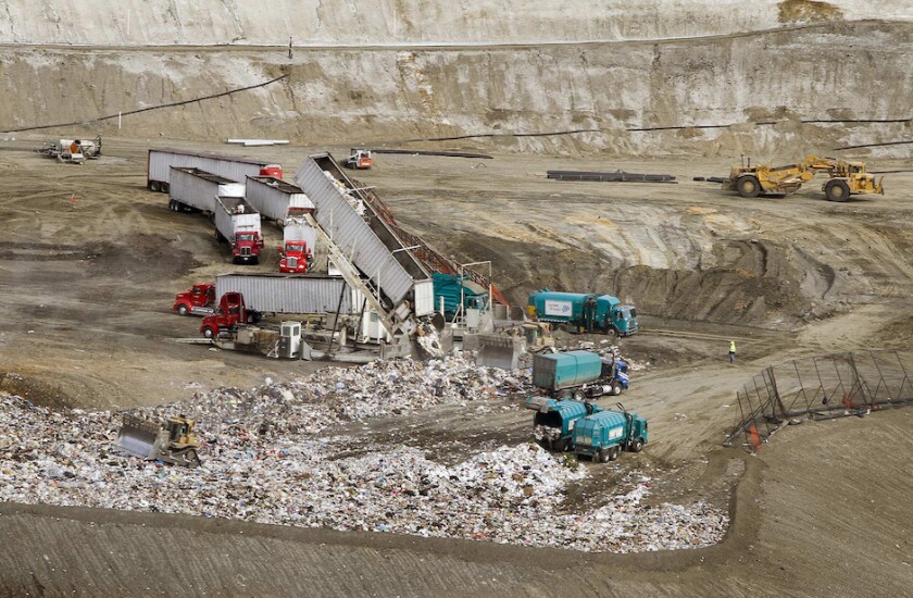 The Sunshine Canyon Landfill in Los Angeles County.