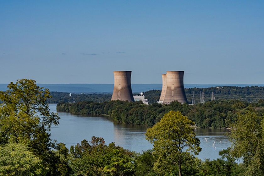 The Susquehanna River and Three Mile sland on a Summer Afternoon