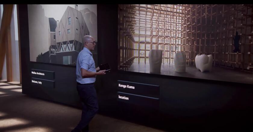 Jeremy Nelson, director of the University of Michigan Extended Reality Initiative, demonstrates how AR/VR tools can be used for skill development.