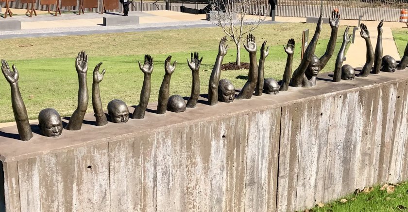 "Raise Up" sculpture
