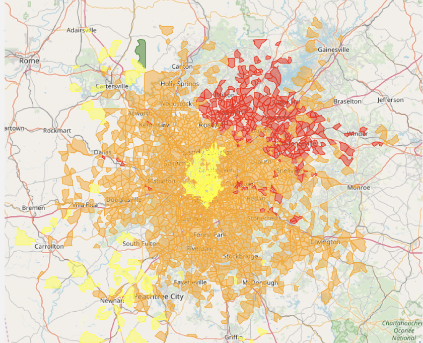 Needed bus lanes for suburban Atlanta counties