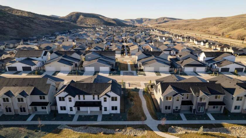 A row of townhomes in Idaho