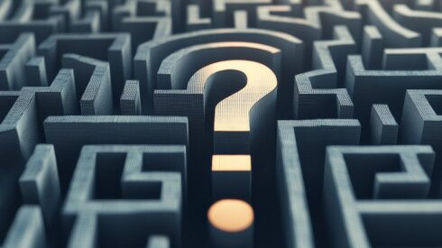Uncertainty maze illustration