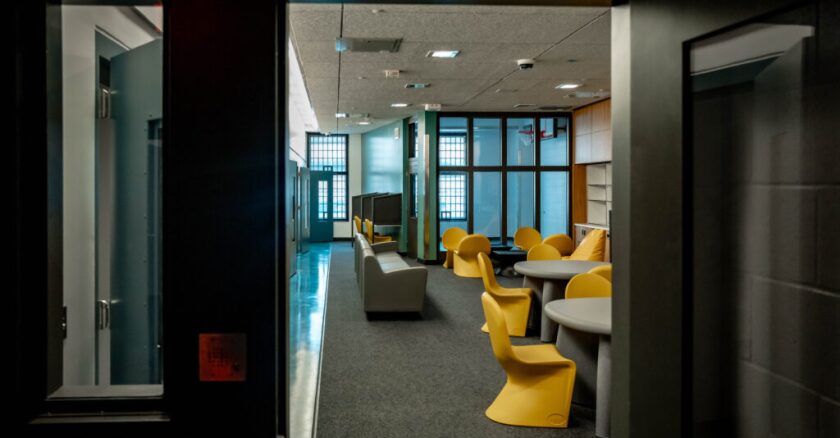 empty common area in Douglas County Youth and Family Support Center