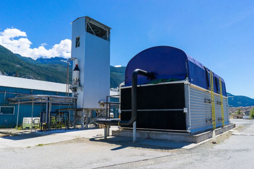 Carbon Engineering’s direct air capture pilot plant in British Columbia.