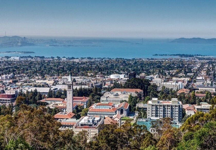 Aerial view of the UC Berkeley campus.