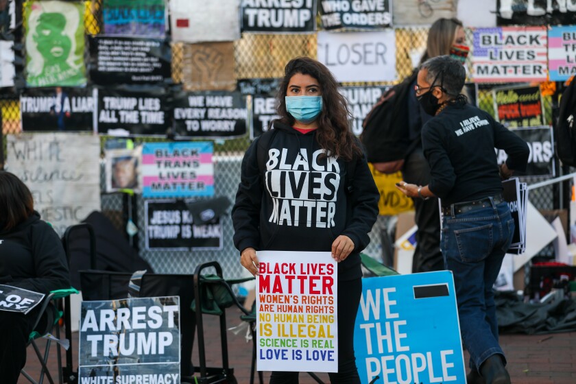 Washington,,Dc,/,Usa,-,November,3,,2020:,Protesters,Gather