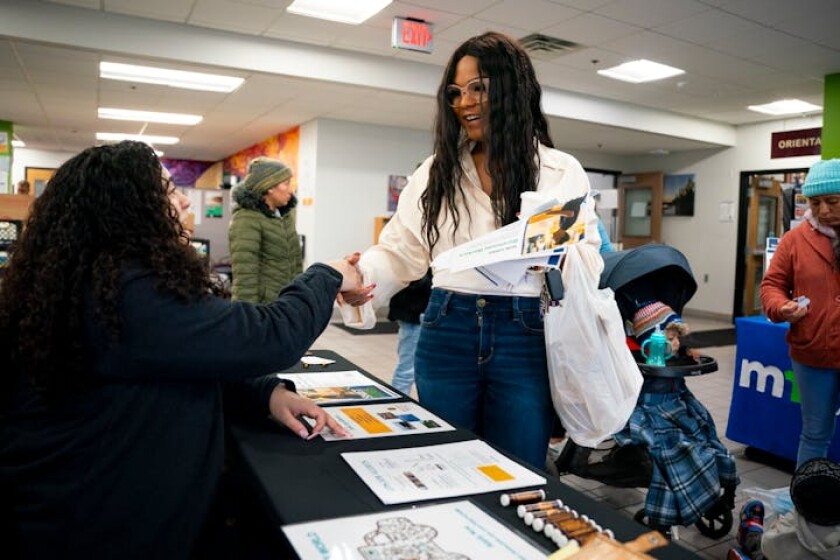 Patricia Rodriguez at a Minneapolis job fair