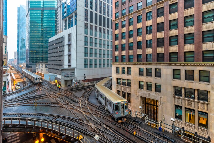 The,Loop,Long,Circuit,Of,Elevated,Rail,That,Forms,The