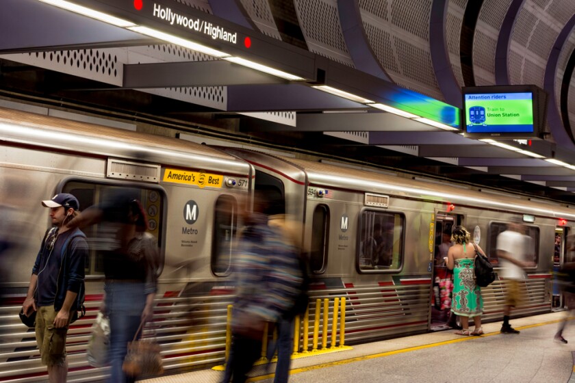 Los,Angeles,California,Usa,08/28/2018,La,Metro,Station,At,Hollywood