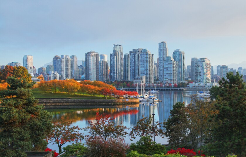 The skyline of Vancouver during the daytime.