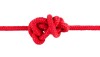 Red rope tied in a knot.