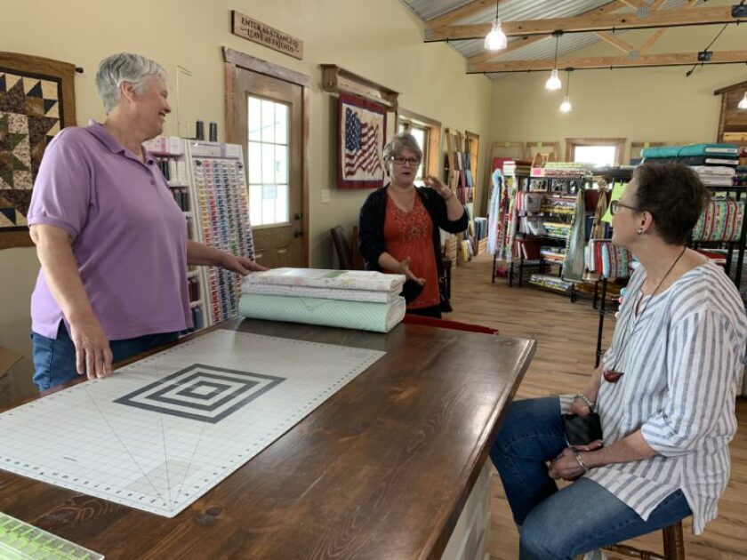 Shoppers in Humeston, Iowa