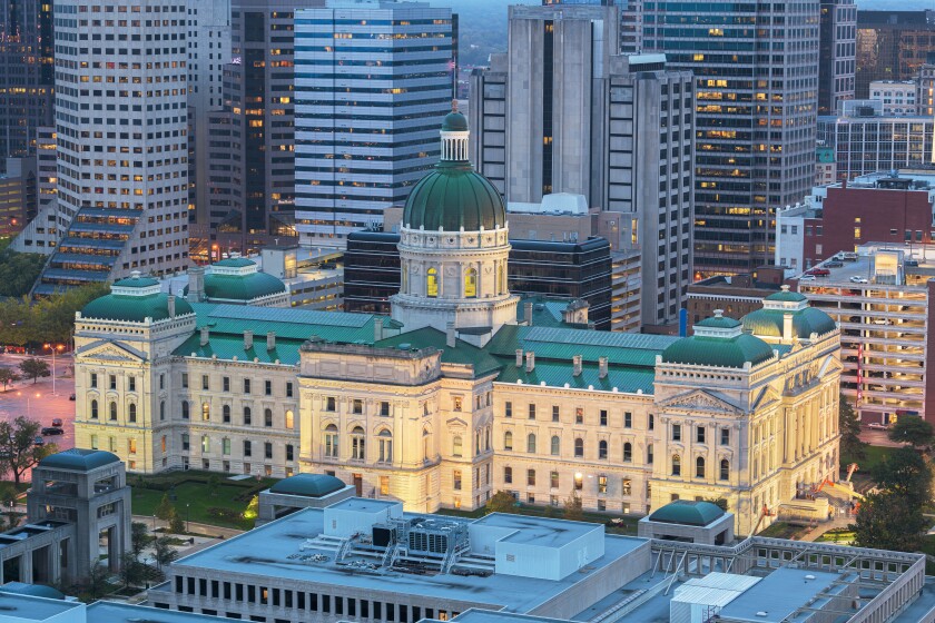 Indiana,State,Capitol,Building,In,Indianapolis,,Indiana,,Usa.