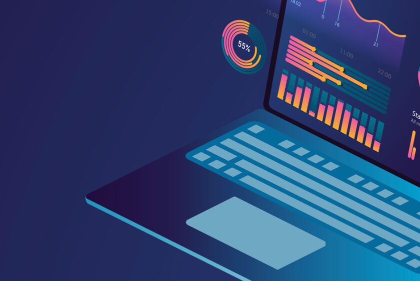illustration+of+laptop+showing+graphs+and+data