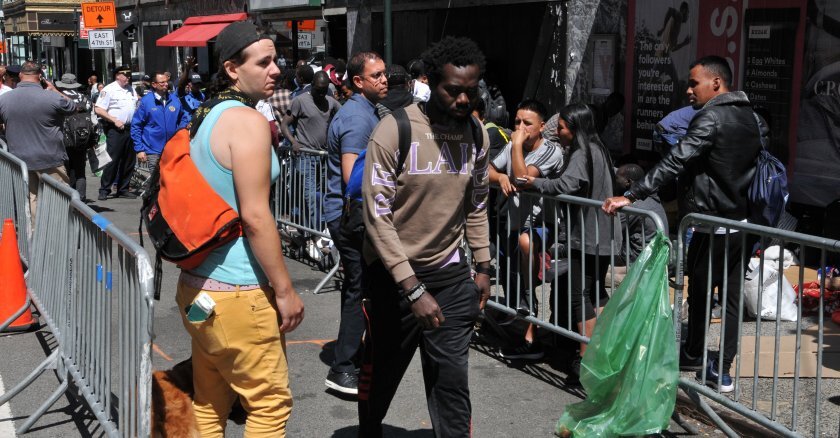 Asylum-seekers in Manhattan