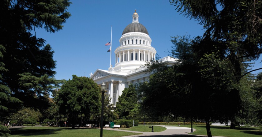 The California state Capitol in Sacramento.
