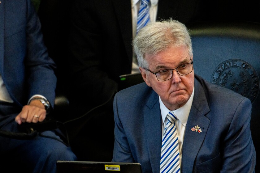 Lt. Gov. Dan Patrick listens