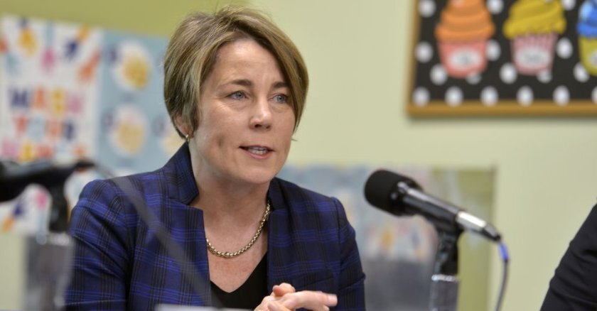 Massachusetts Gov. Maura Healey visits a learning center in Westfield