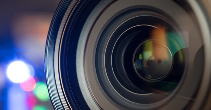A closeup of a camera lens.