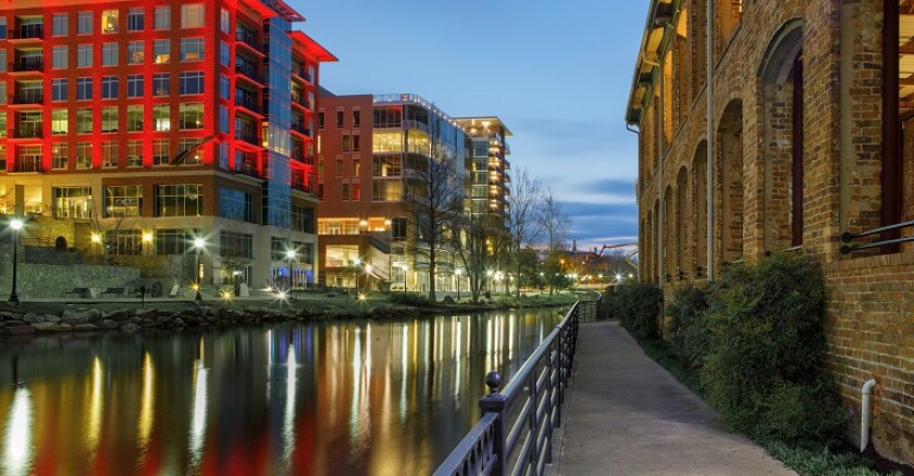 Reedy Riverwalk in downtown Greenville, South Carolina