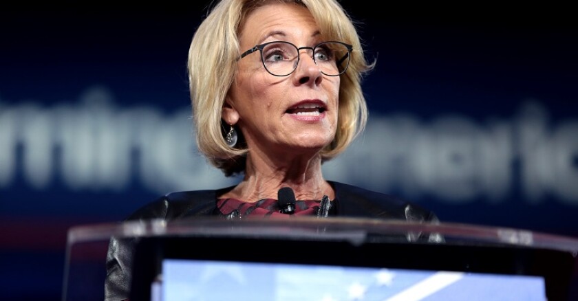 U.S. Education Secretary Betsy DeVos