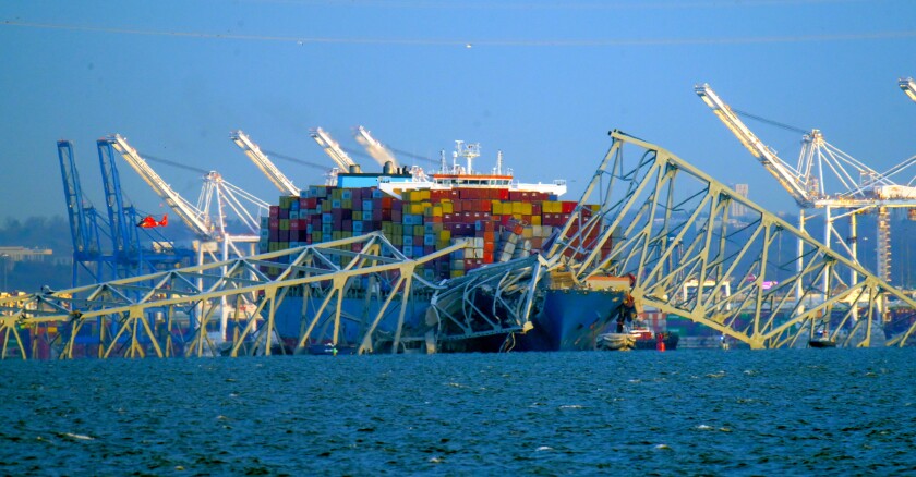 Baltimore Bridge Collapses, Sends Cars into Patapsco River
