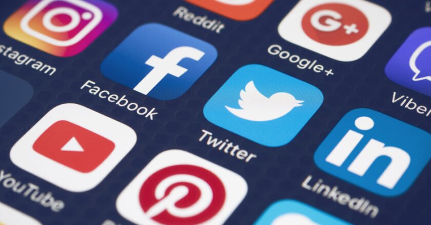 Closeup of apps on a smartphone screen.