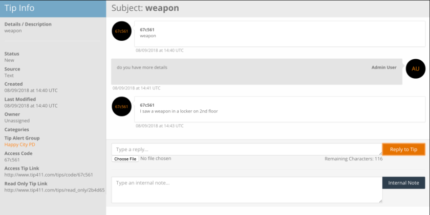 Tip411 Example Text As Anonymous Tip Lines Become Common, Cybersecurity Is Key