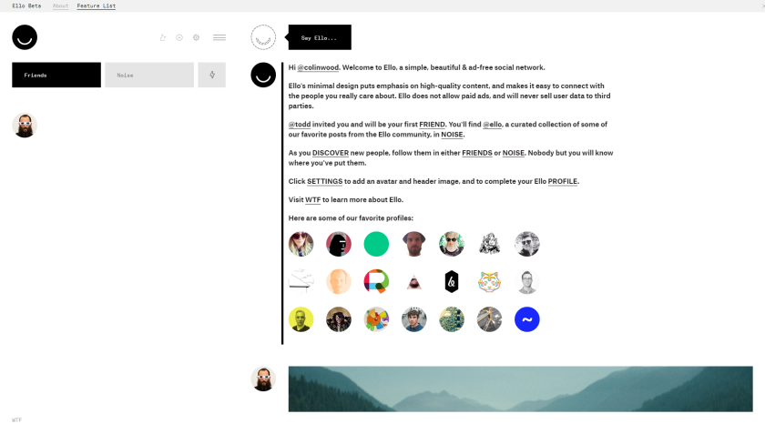 Ello Screenshot 1