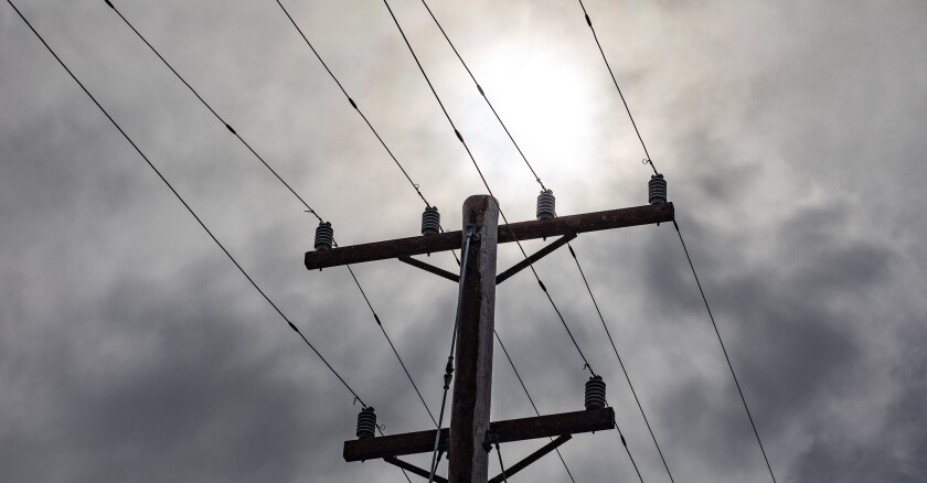 An,Old,Electrical,Pole,Shot,On,A,Stormy,Day,With
