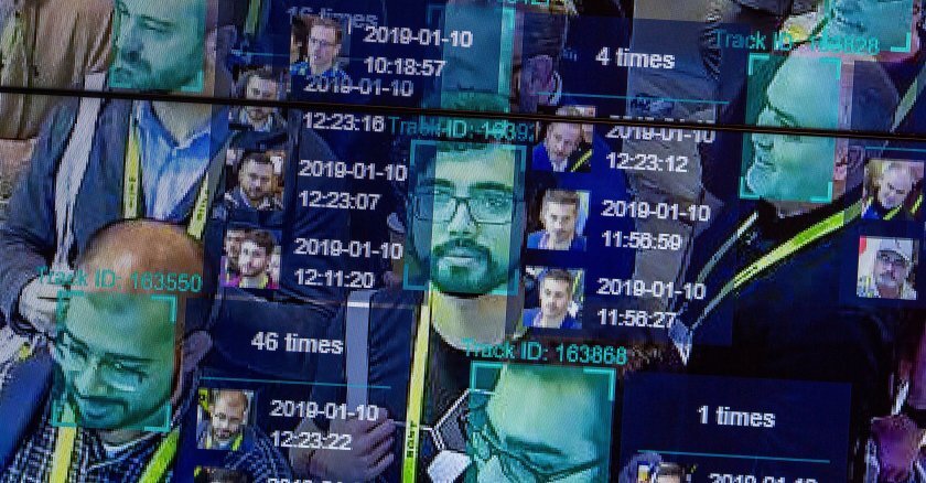 A facial recognition demonstration at CES 2017