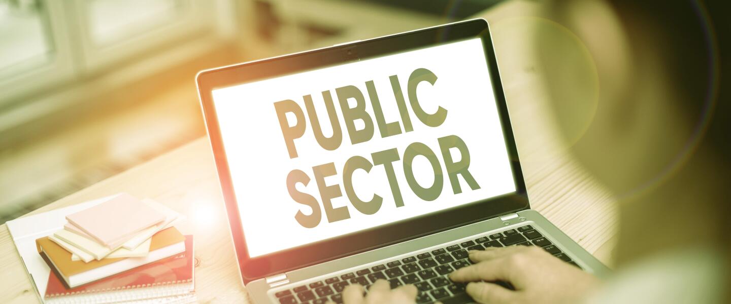 Text sign showing Public Sector. Conceptual photo the part of an economy that is controlled by the state.