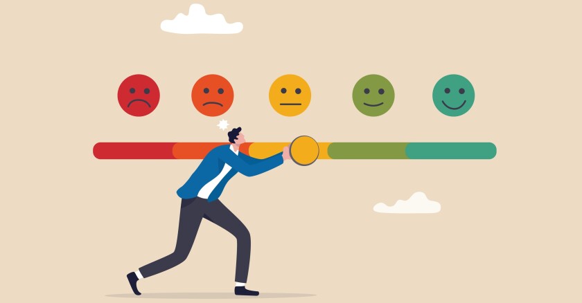 a concept illustration of a customer rating service