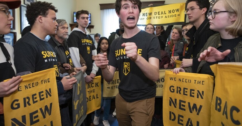 Election 2020 Green New Deal Protest